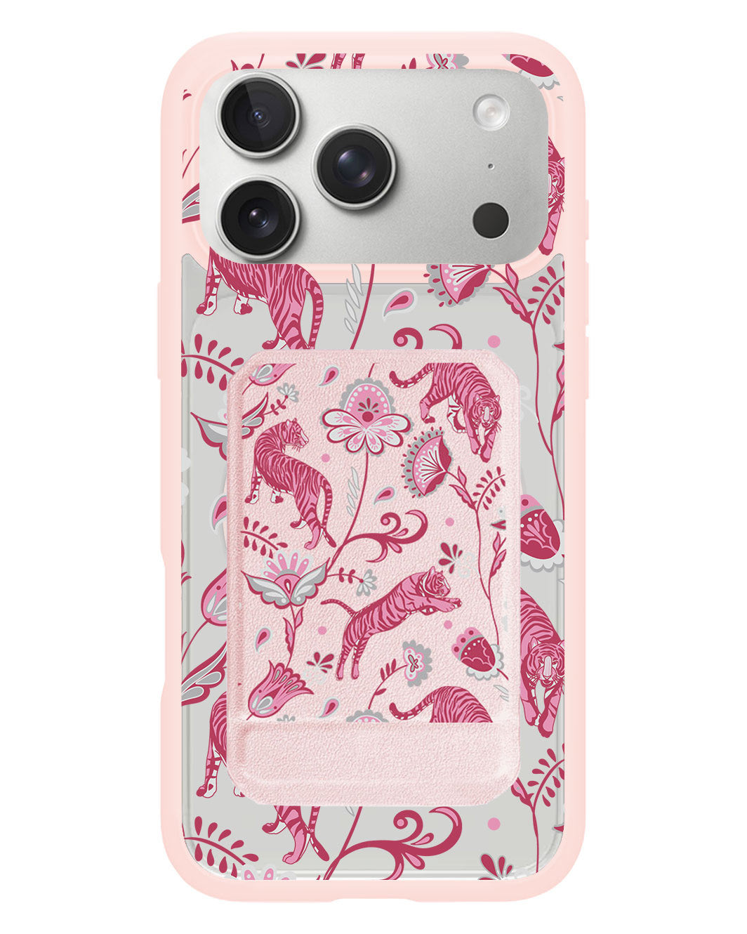 iPhone Magnetic Multifold Wallet - Tiger & Floral 7.0
