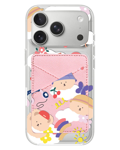 iPhone Phone Wallet Case - Bear In Style
