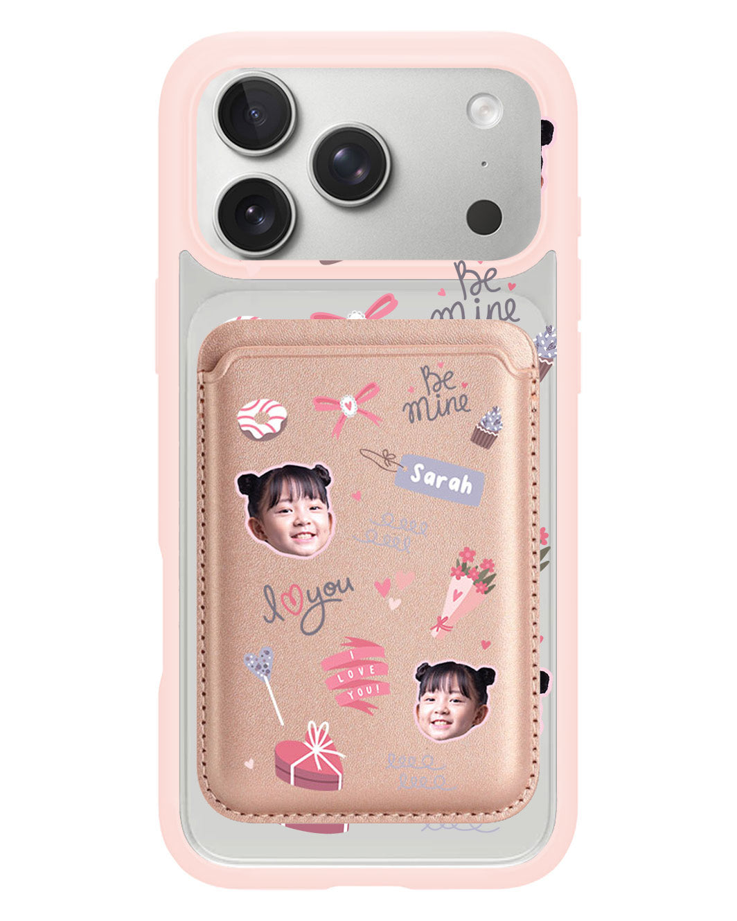 iPhone Magnetic Wallet Case - Face Grid Lovely