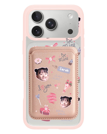 iPhone Magnetic Wallet Case - Face Grid Lovely