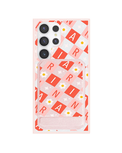 Android Magnetic Multifold Wallet - Flower Grid Monogram 2.0