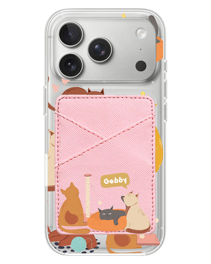 iPhone Phone Wallet Case - Playful Cat