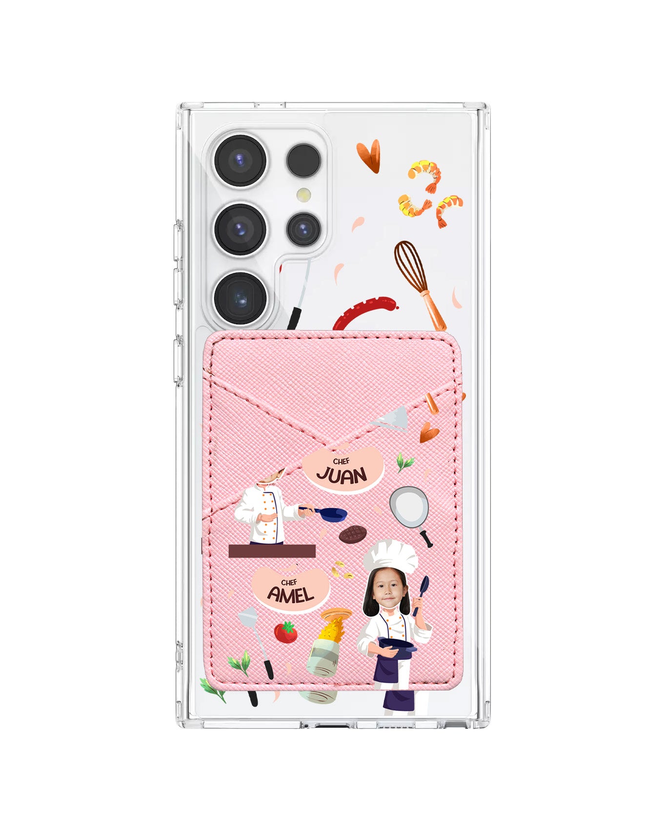 Android Phone Wallet Case - Face Grid Dream Chef