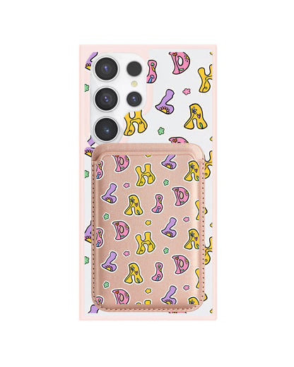 Android Magnetic Wallet Case - Playful Monogram 7.0