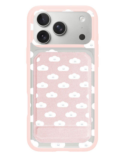 iPhone Magnetic Multifold Wallet - White Cloud
