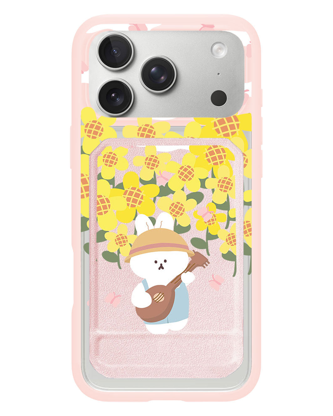 iPhone Magnetic Multifold Wallet - Bunny Ukulele