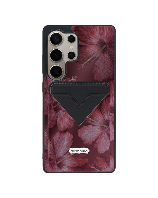 Android Avant Wallet Case - Goth Hibiscus