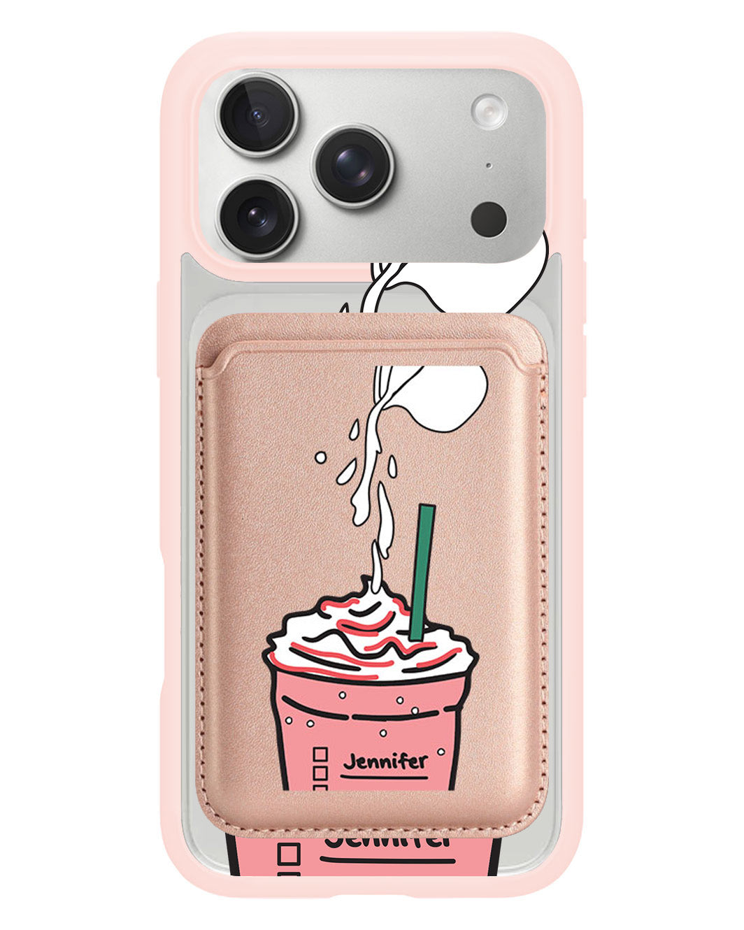 iPhone Magnetic Wallet Case - Raspberry Frappe