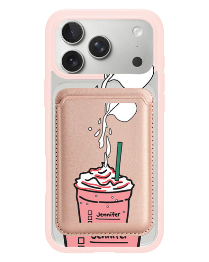 iPhone Magnetic Wallet Case - Raspberry Frappe