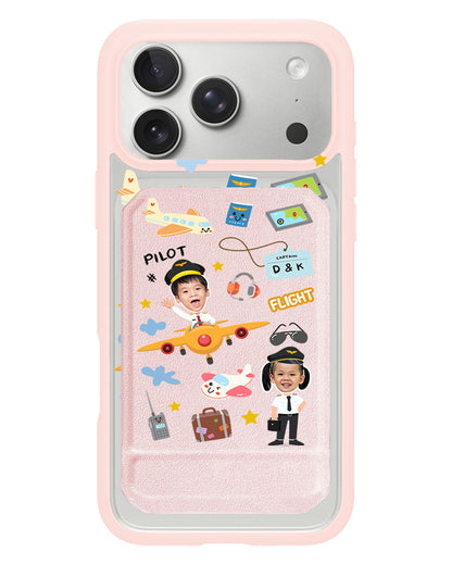 iPhone Magnetic Multifold Wallet - Face Grid Dream Pilot