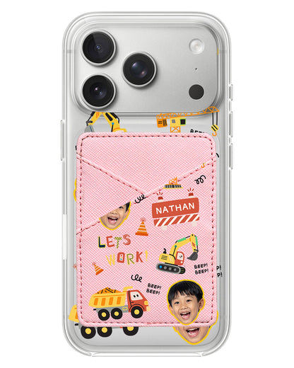 iPhone Phone Wallet Case - Face Grid Construction