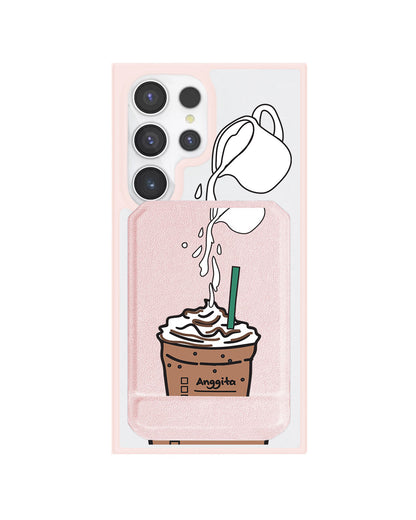 Android Magnetic Multifold Wallet - Coffee Frappe