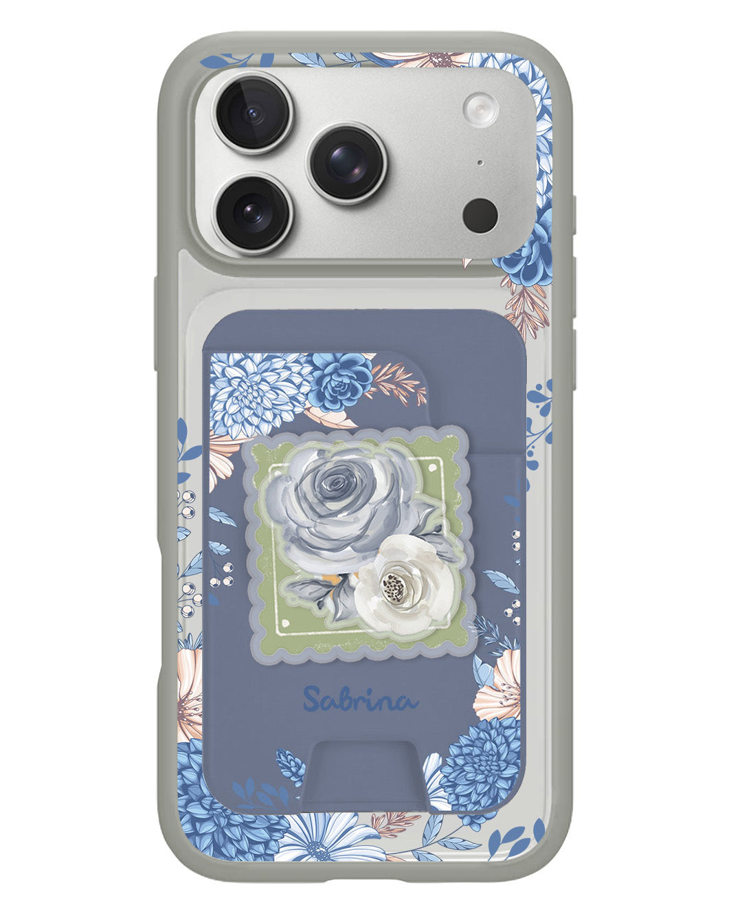 iPhone Magpop Wallet - Blue Florals