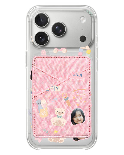 iPhone Phone Wallet Case - Face Grid Girl Toys