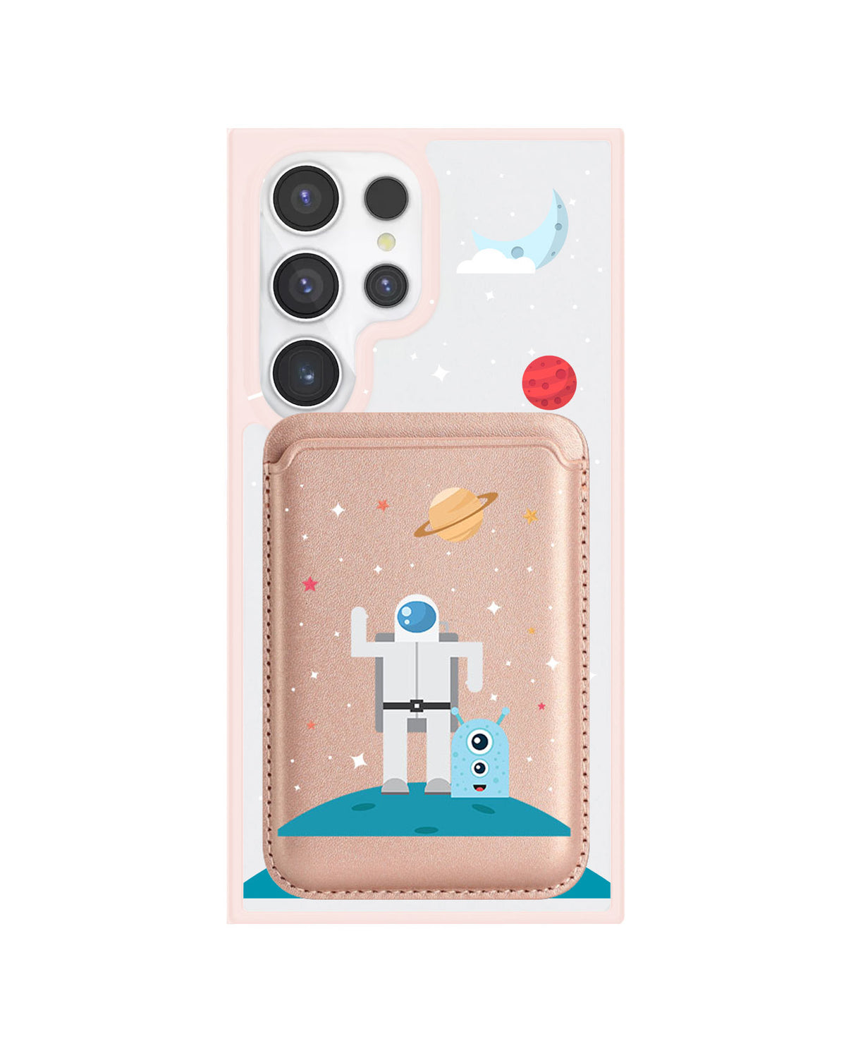Android Magnetic Wallet Case - Blue Alien