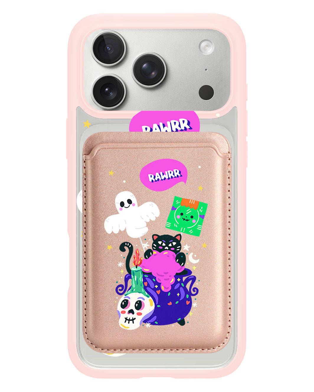 iPhone Magnetic Wallet Case - Cat Monster