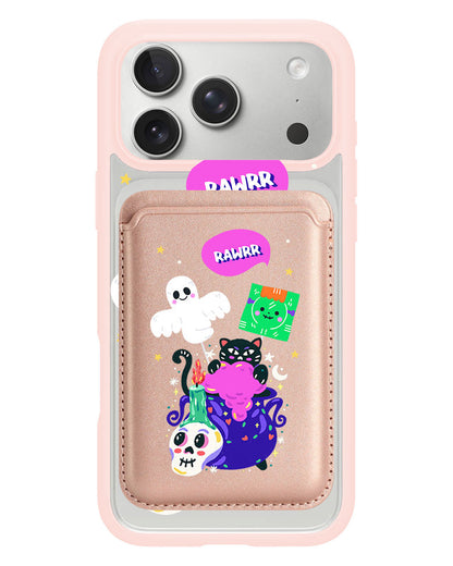 iPhone Magnetic Wallet Case - Cat Monster