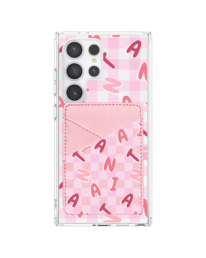 Android Phone Wallet Case - Checkered Monogram 1.0