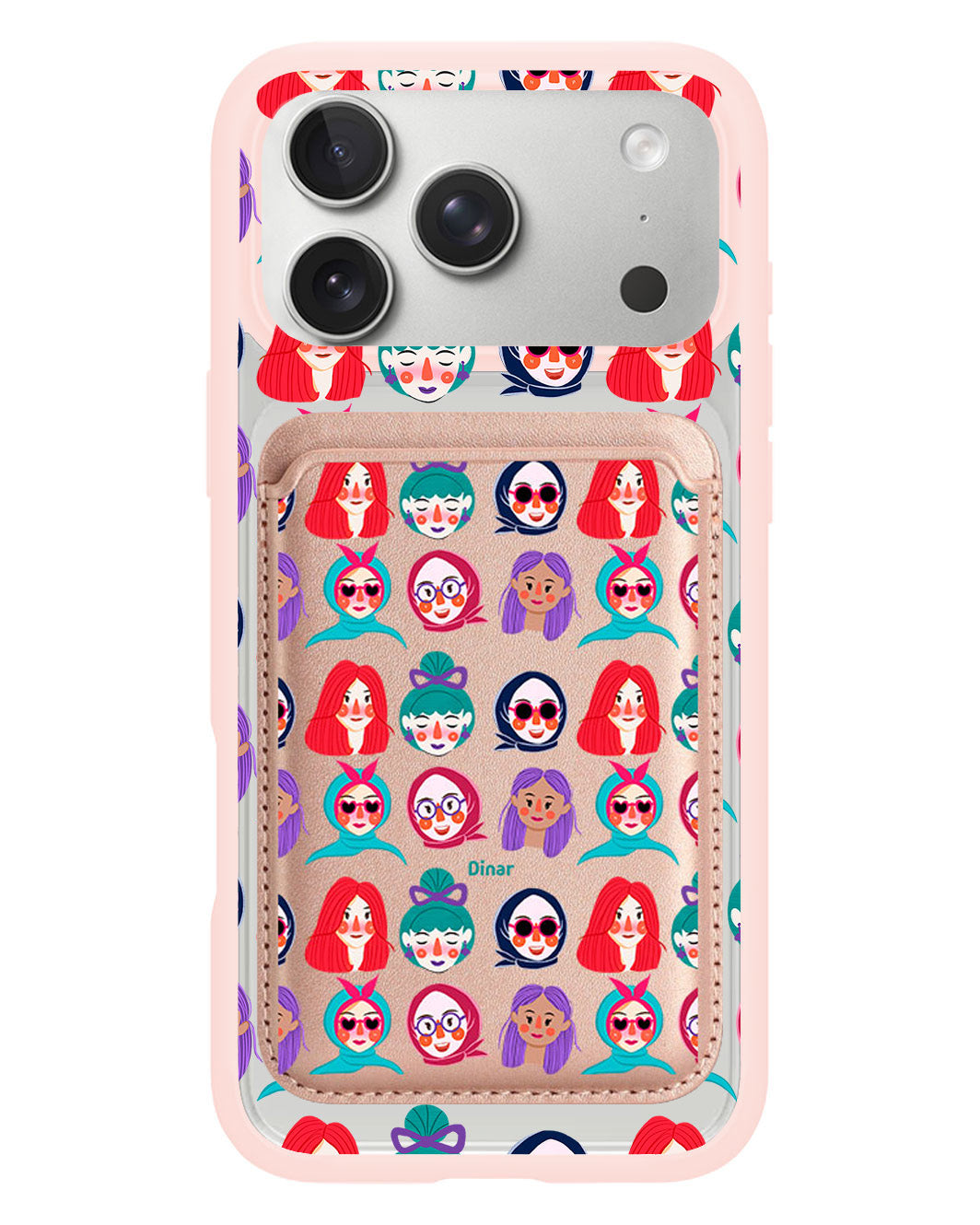 iPhone Magnetic Wallet Case - Cute Sweety Faces