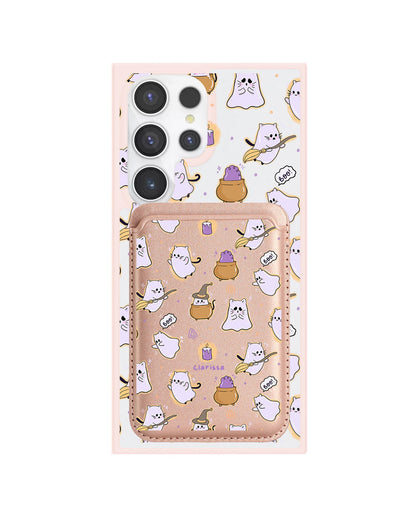 Android Magnetic Wallet Case - Spooky Cat