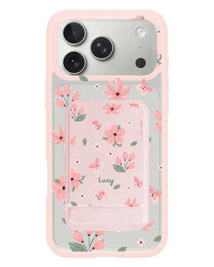 iPhone Magnetic Multifold Wallet - Pink Delight