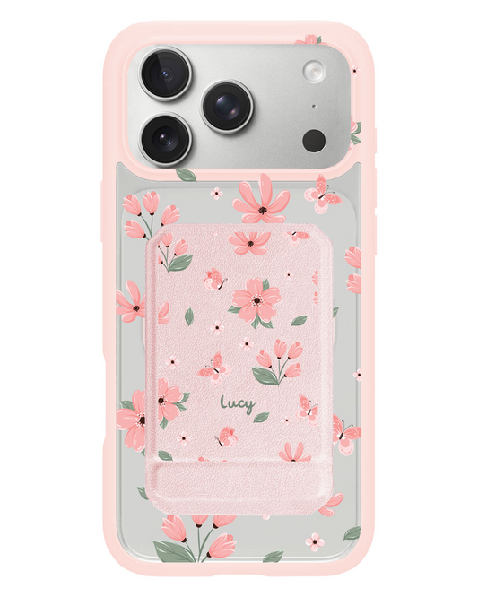 iPhone Magnetic Multifold Wallet - Pink Delight