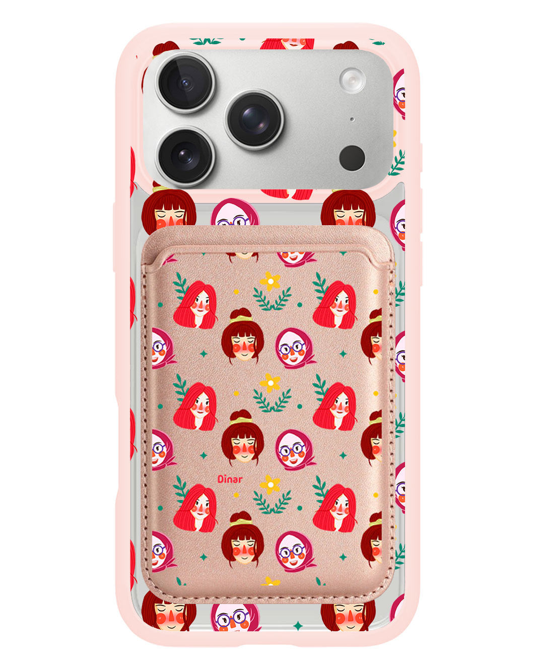 iPhone Magnetic Wallet Case - Lovely Faces