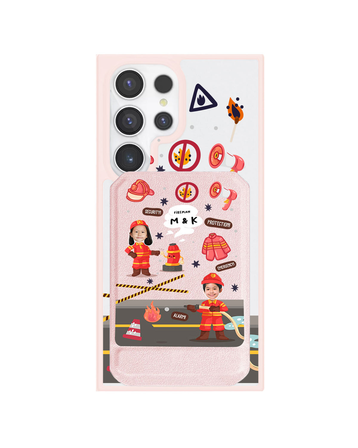 Android Magnetic Multifold Wallet - Face Grid Dream Firefighter
