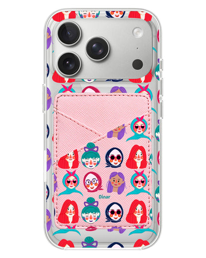 iPhone Phone Wallet Case - Cute Sweety Faces