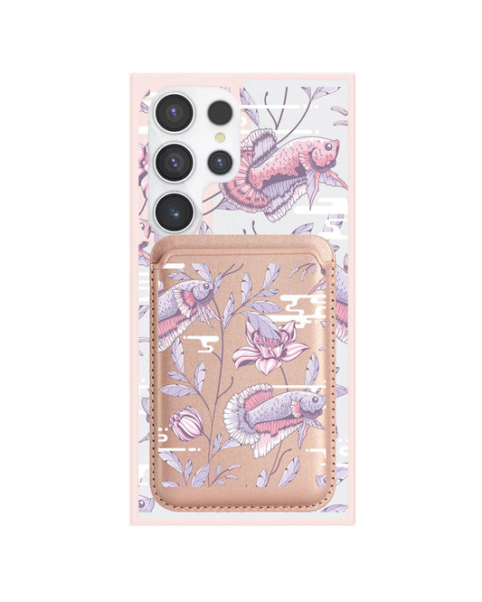 Android Magnetic Wallet Case - Fish & Floral 1.0