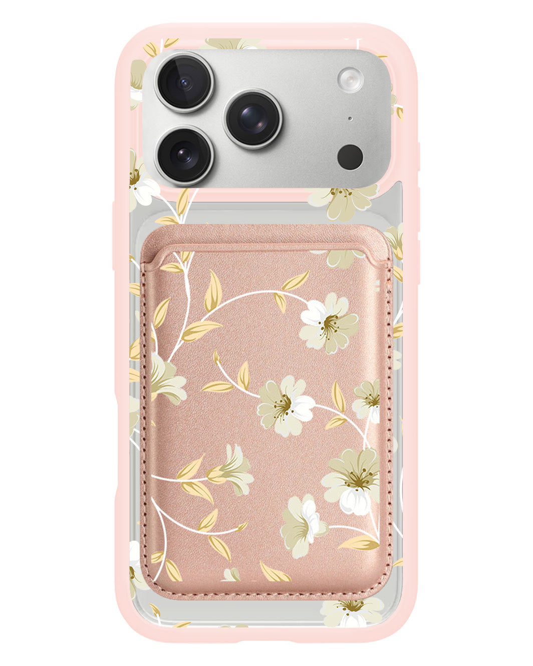 iPhone Magnetic Wallet Case - White Magnolia