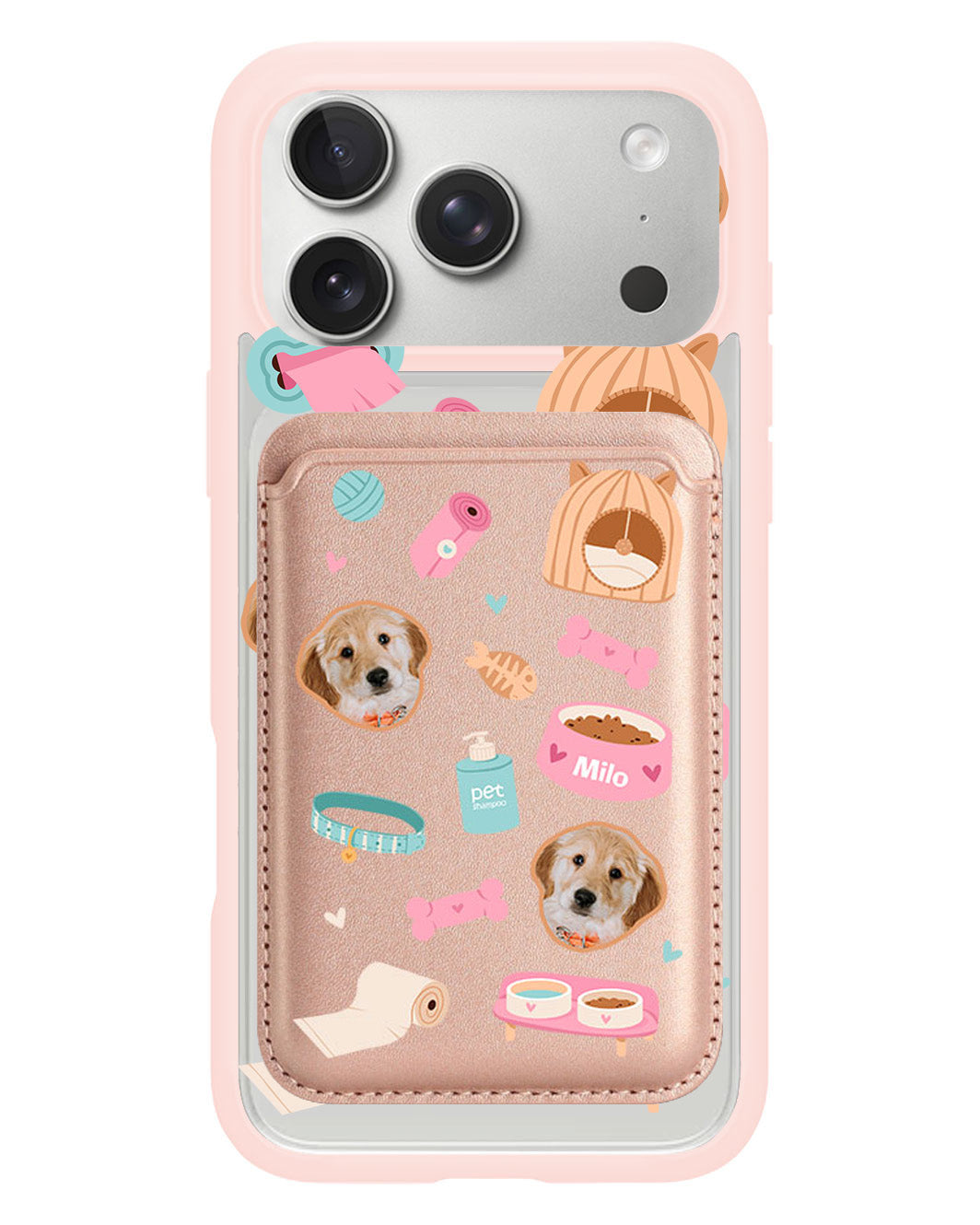 iPhone Magnetic Wallet Case - Pet Grid Puppy Life
