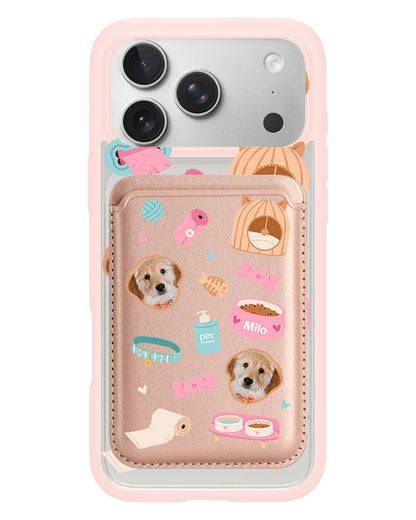 iPhone Magnetic Wallet Case - Pet Grid Puppy Life