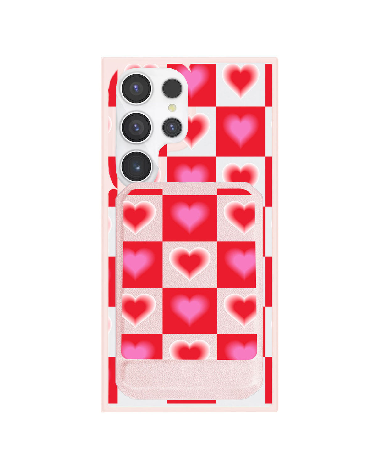 Android Magnetic Multifold Wallet - Love Checkered