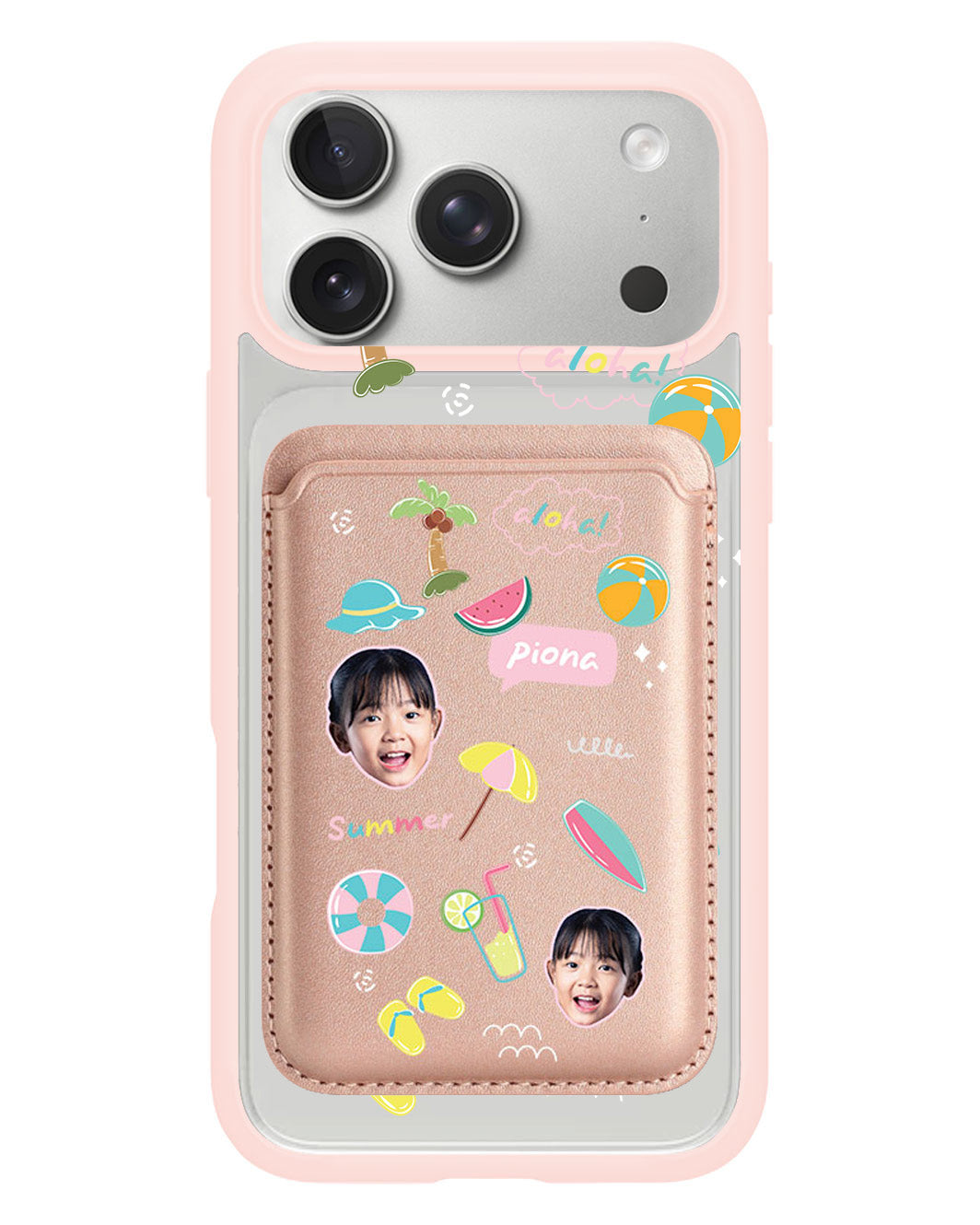 iPhone Magnetic Wallet Case - Face Grid Summer