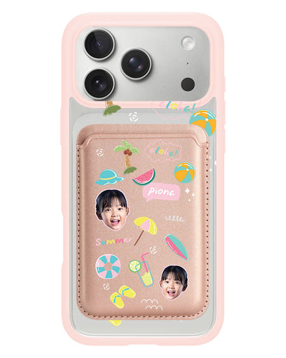 iPhone Magnetic Wallet Case - Face Grid Summer