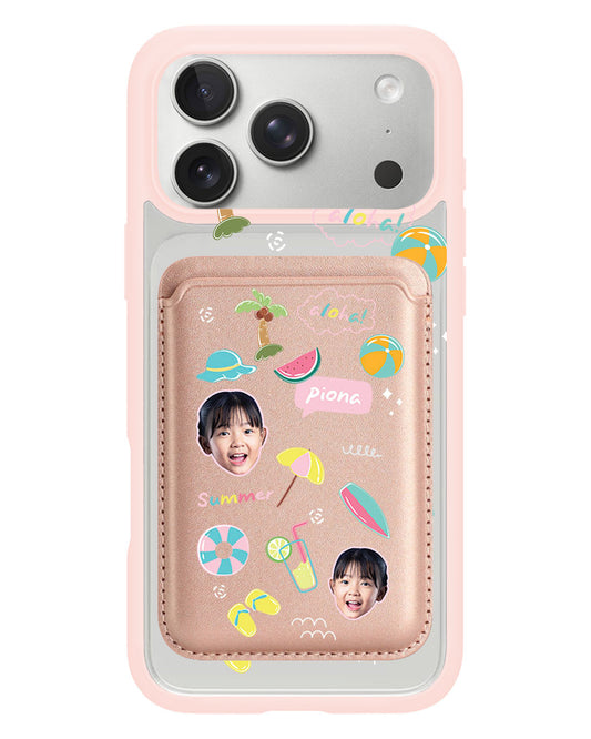 iPhone Magnetic Wallet Case - Face Grid Summer