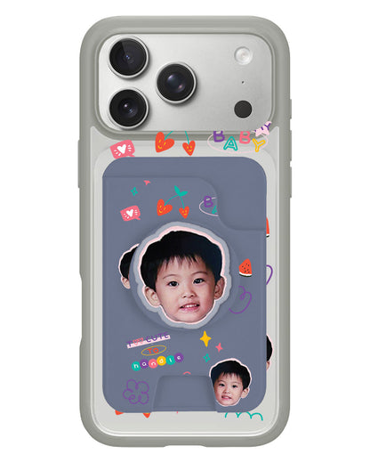 iPhone Magpop Wallet - Face Grid