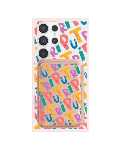 Android Magnetic Wallet Case - Playful Monogram 4.0