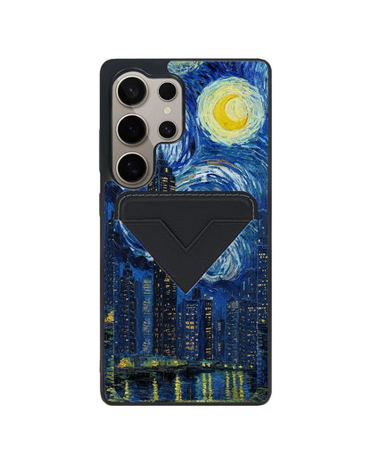 Android Avant Wallet Case - Starry Cityscape