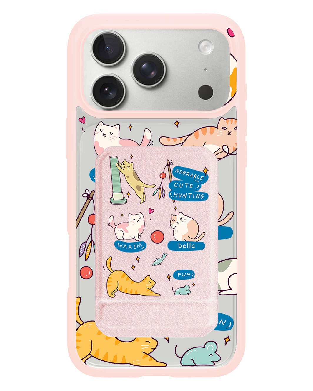 iPhone Magnetic Multifold Wallet - Playful Cat 2.0