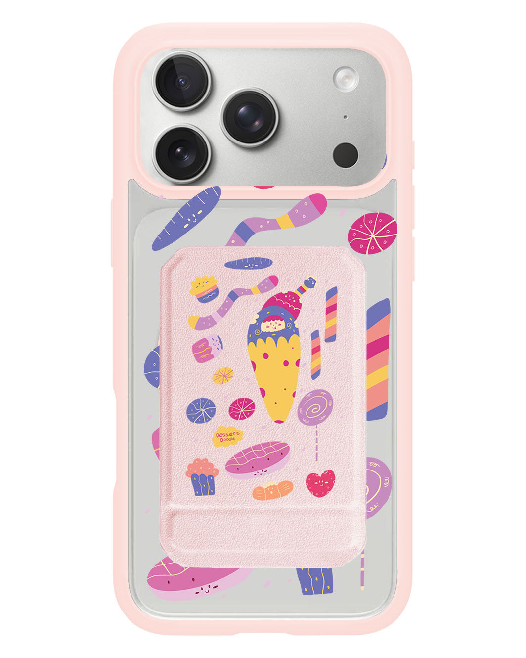 iPhone Magnetic Multifold Wallet - Dessert Doodle