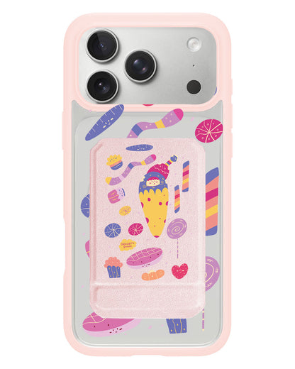 iPhone Magnetic Multifold Wallet - Dessert Doodle