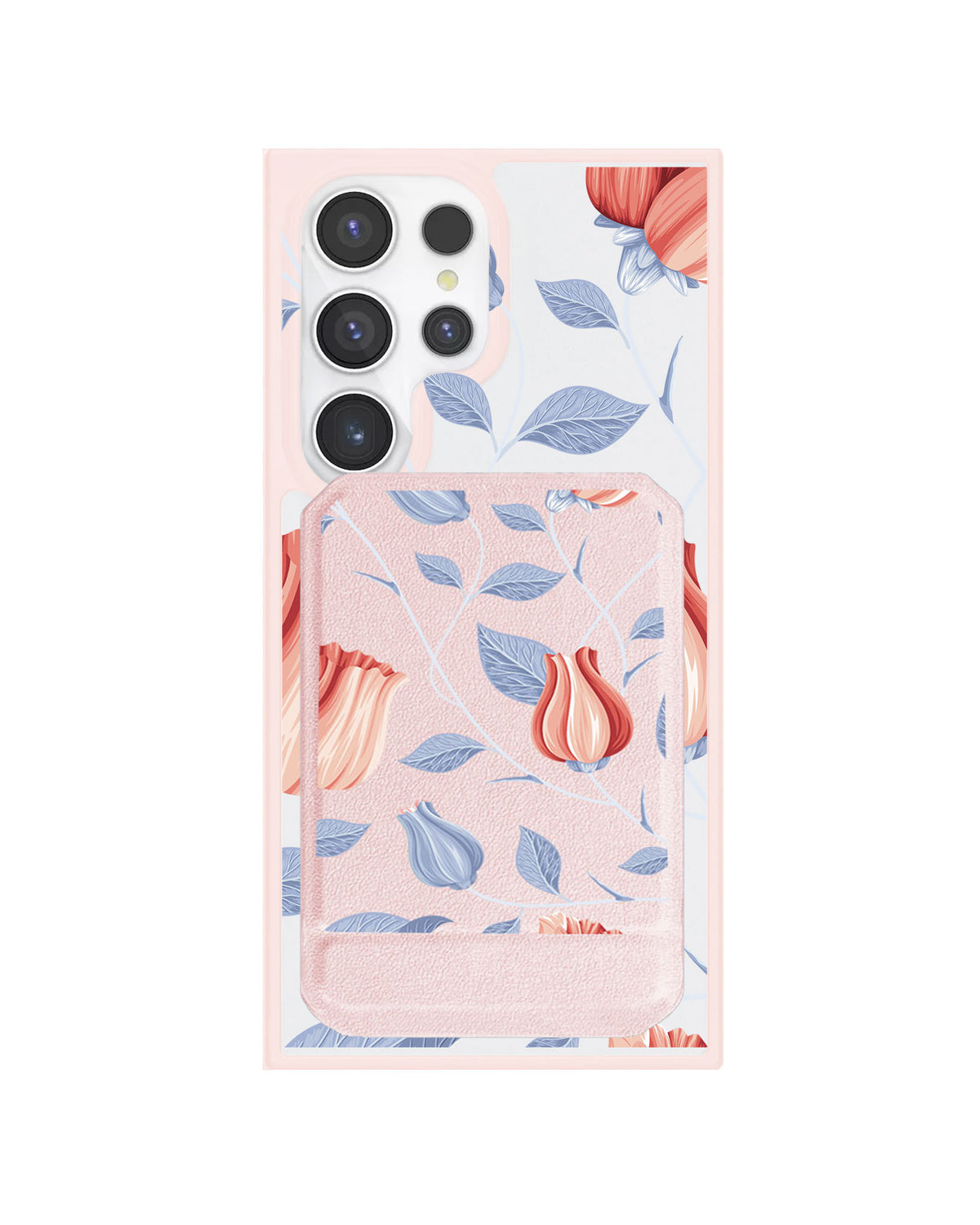 Android Magnetic Multifold Wallet - Red Tulip