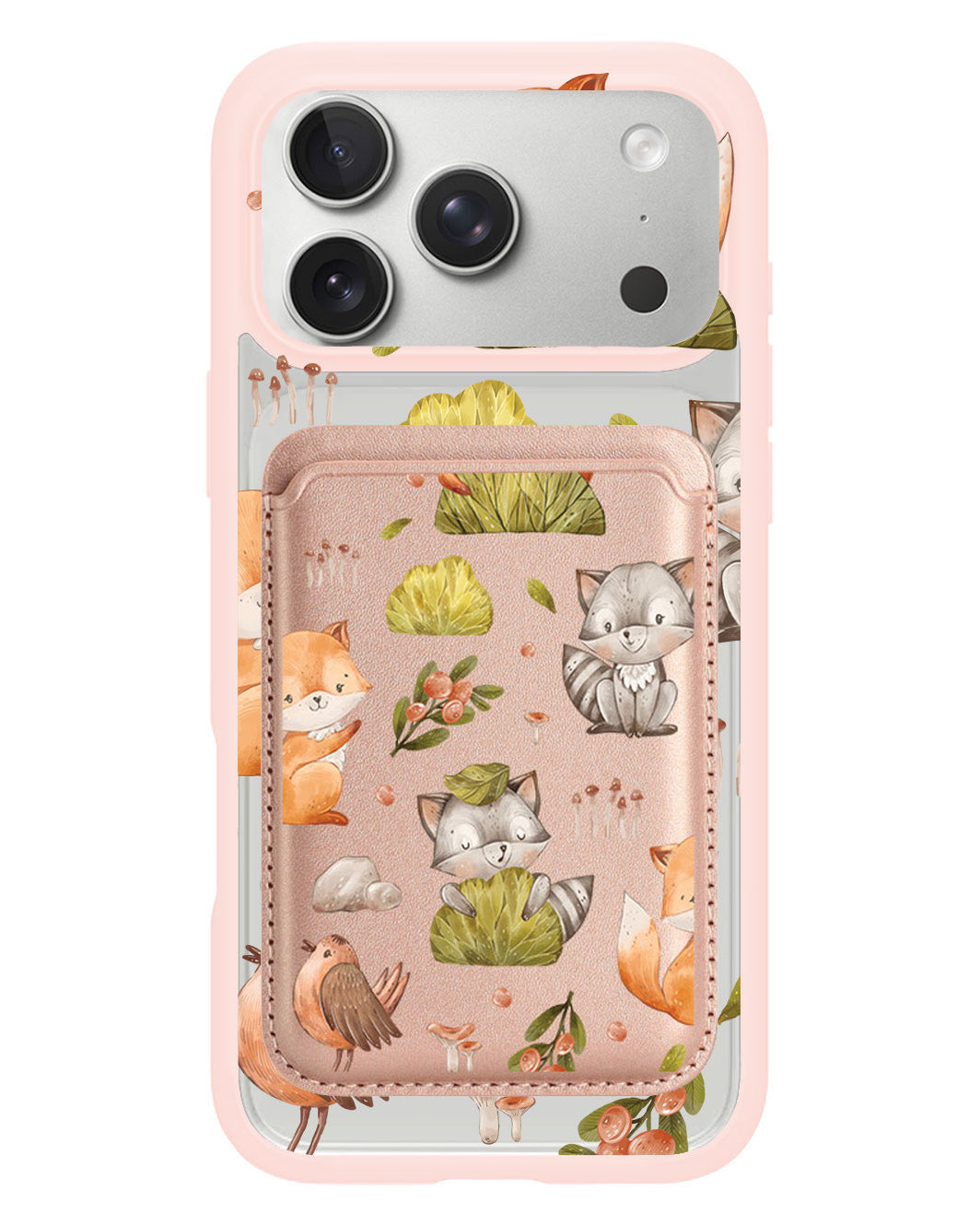 iPhone Magnetic Wallet Case - Racoon and Friends