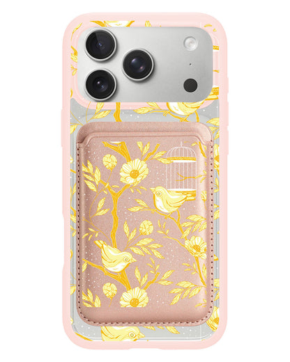 iPhone Magnetic Wallet Case - Lovebird Monochrome 2.0