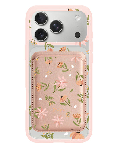 iPhone Magnetic Wallet Case - Cosmos Flower