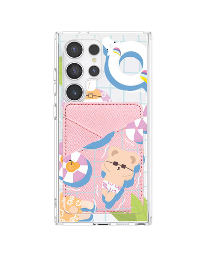 Android Phone Wallet Case - Pool Party Pink