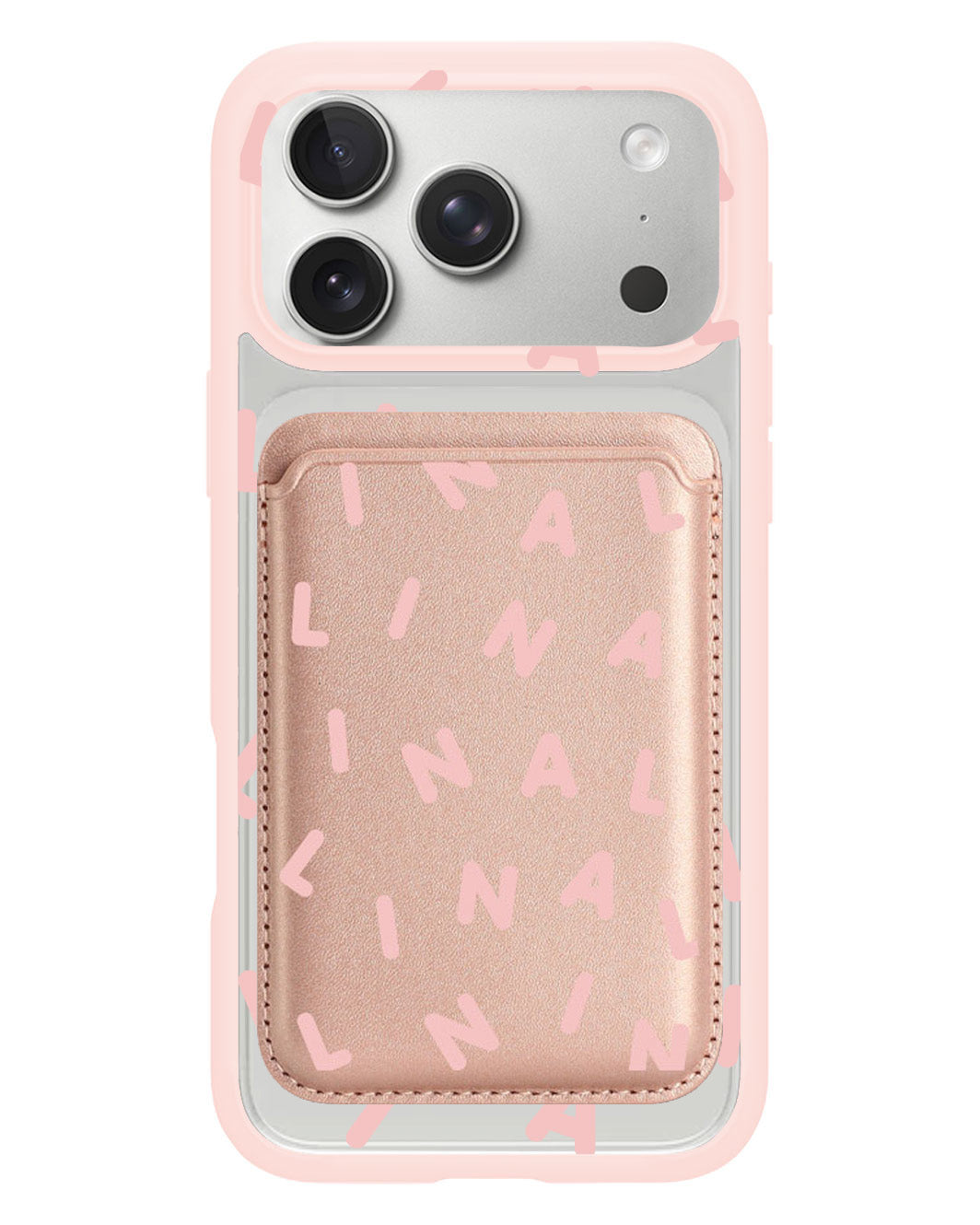 iPhone Magnetic Wallet Case - Monogram 2.0 Pink