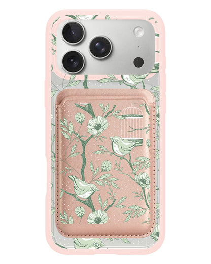 iPhone Magnetic Wallet Case - Lovebird Monochrome 4.0